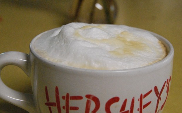 Foam helps keep the coffee in the cup and off of your lap.