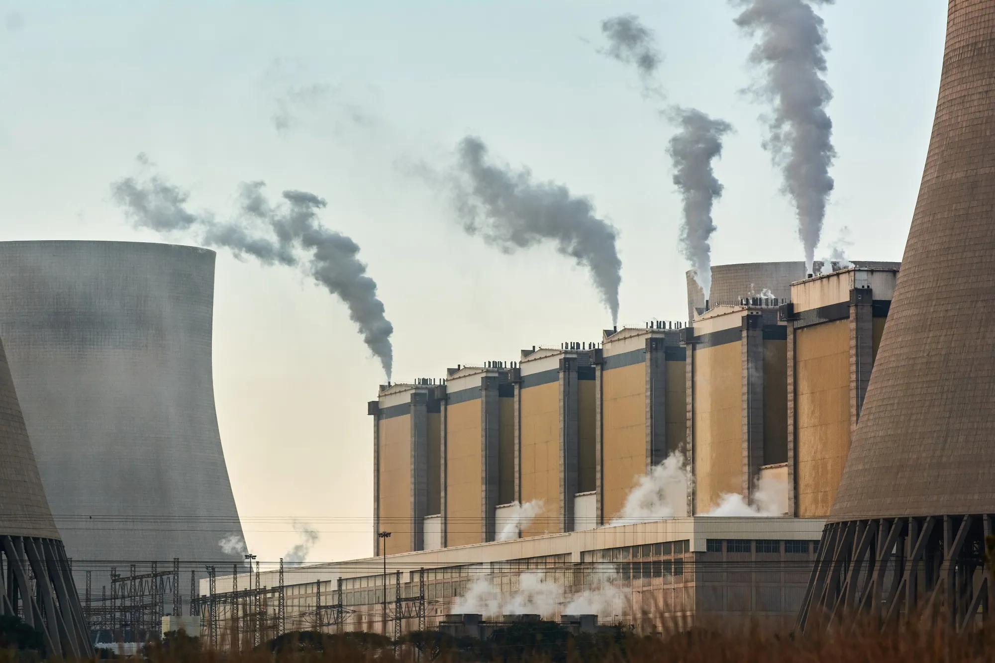 A coal-fired power station in Mpumalanga, South Africa.