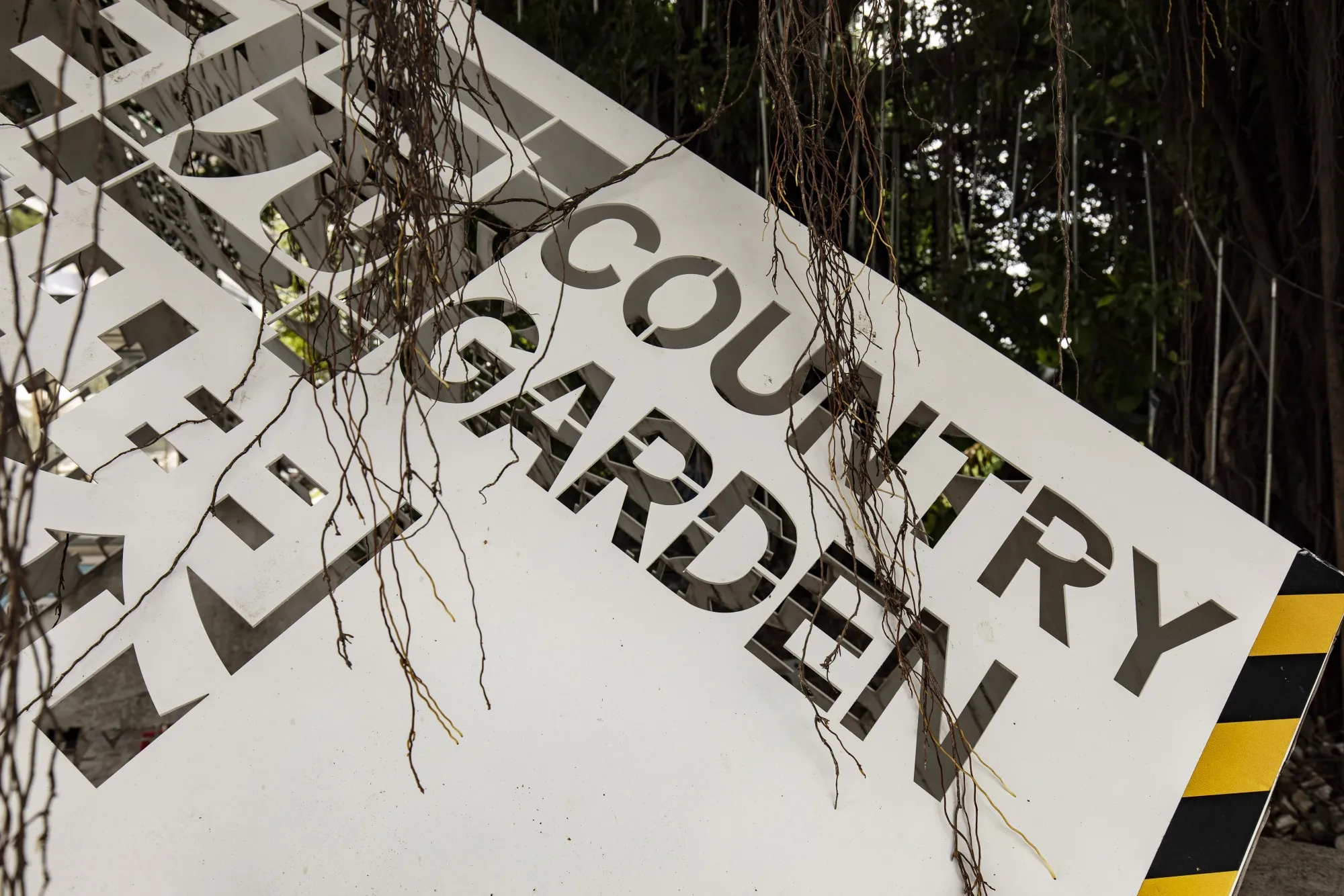 Signage at the Country Garden headquarters in Foshan, China.