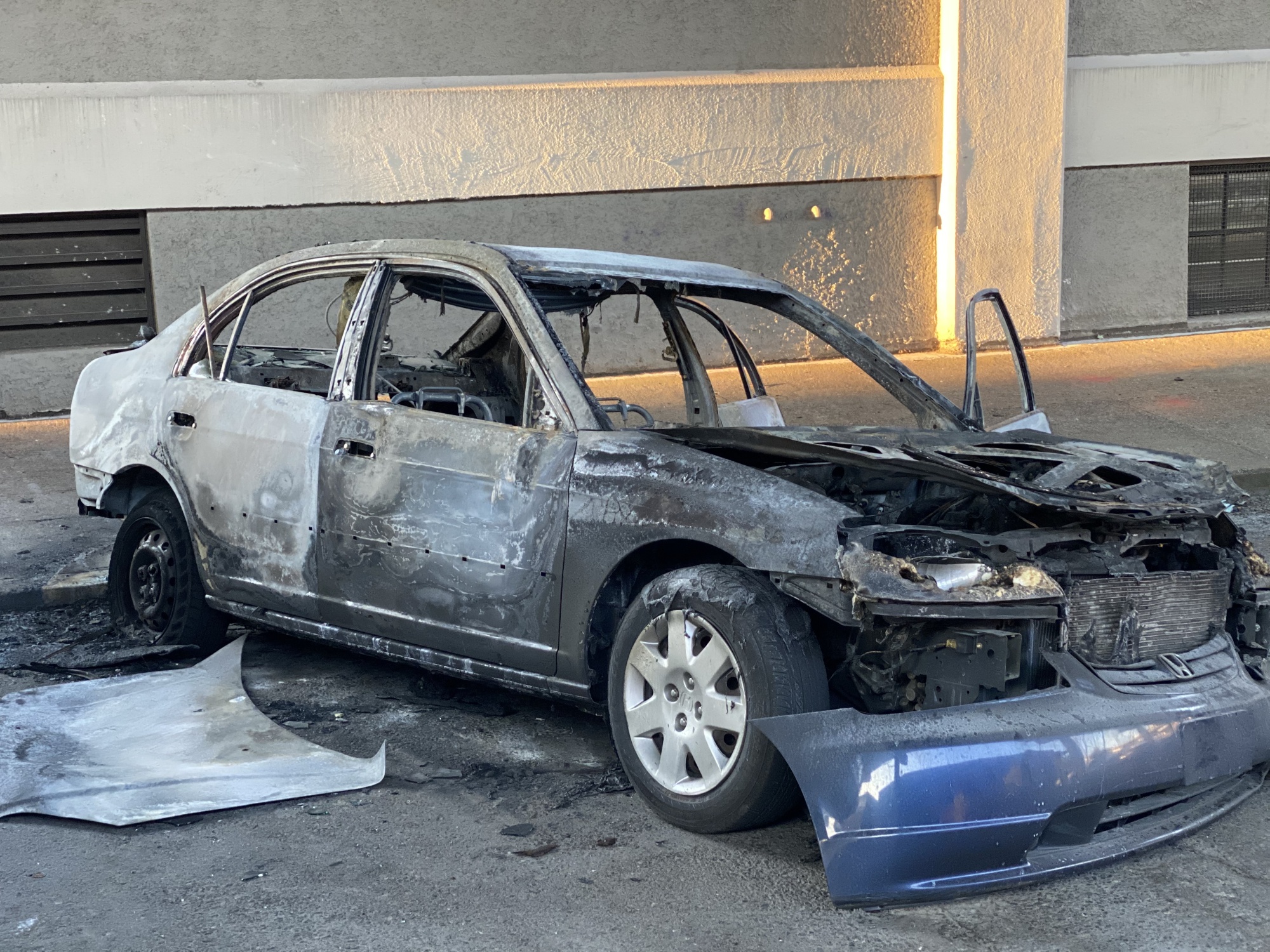 portland car burned out