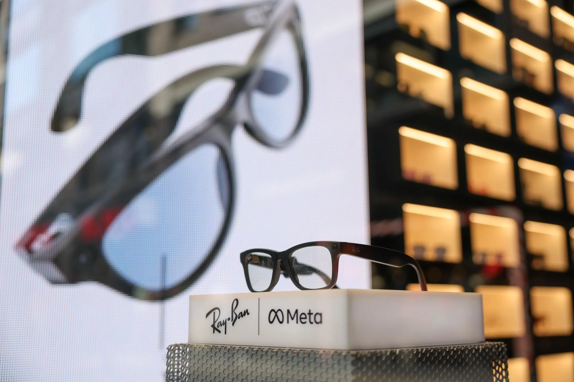 Ray-Ban Meta smart glasses at a Ray Ban store in London, July 19.