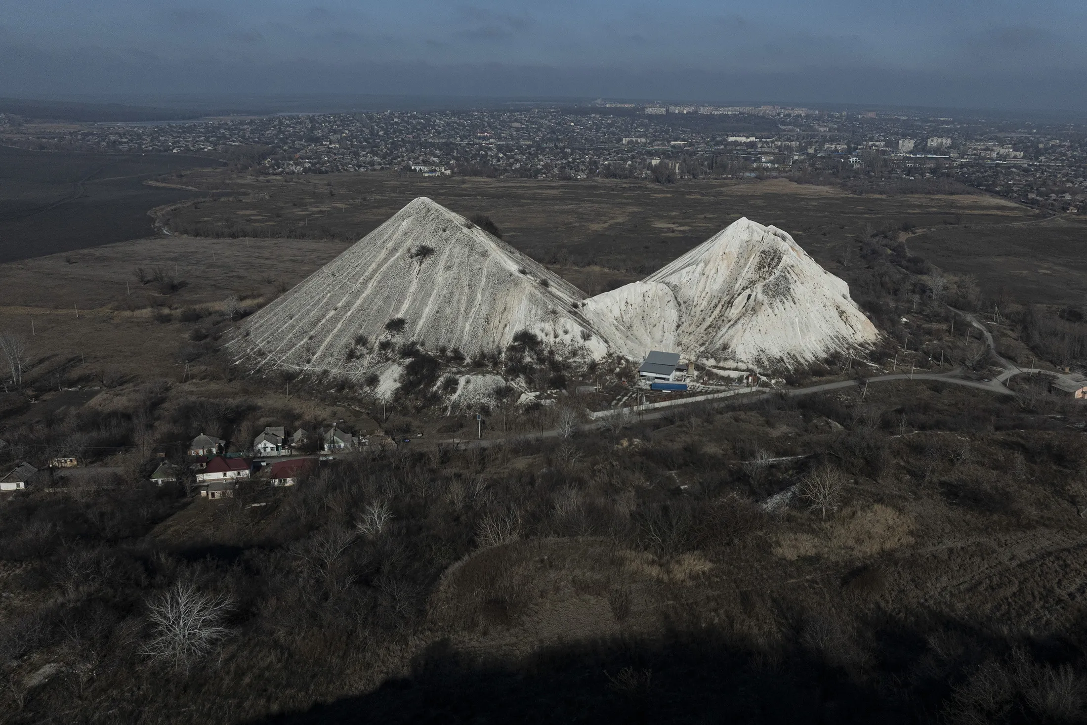 A chalk quarry on Mount Karachun&nbsp;in Sloviansk, Ukraine, on Feb.&nbsp;9.