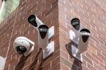 Verkada security cameras at&nbsp; the company's headquarters in San Mateo, California,&nbsp;on March 10.