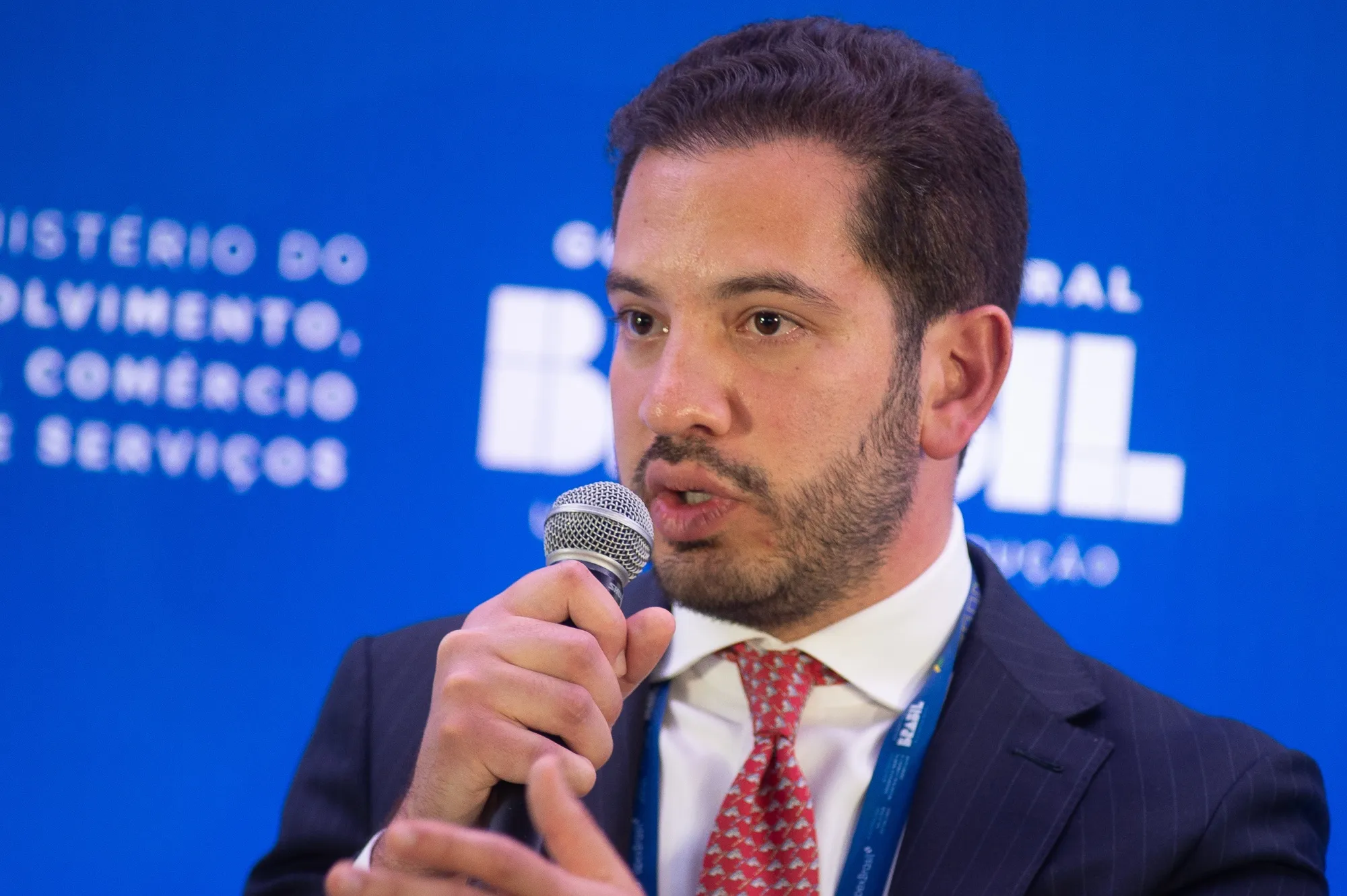 Abdulrahman Bakir, head of the Americas for the Saudi Ministry of Investment, speaks during the Brasil Investment Forum in Brasilia on Nov. 8, 2023. 
