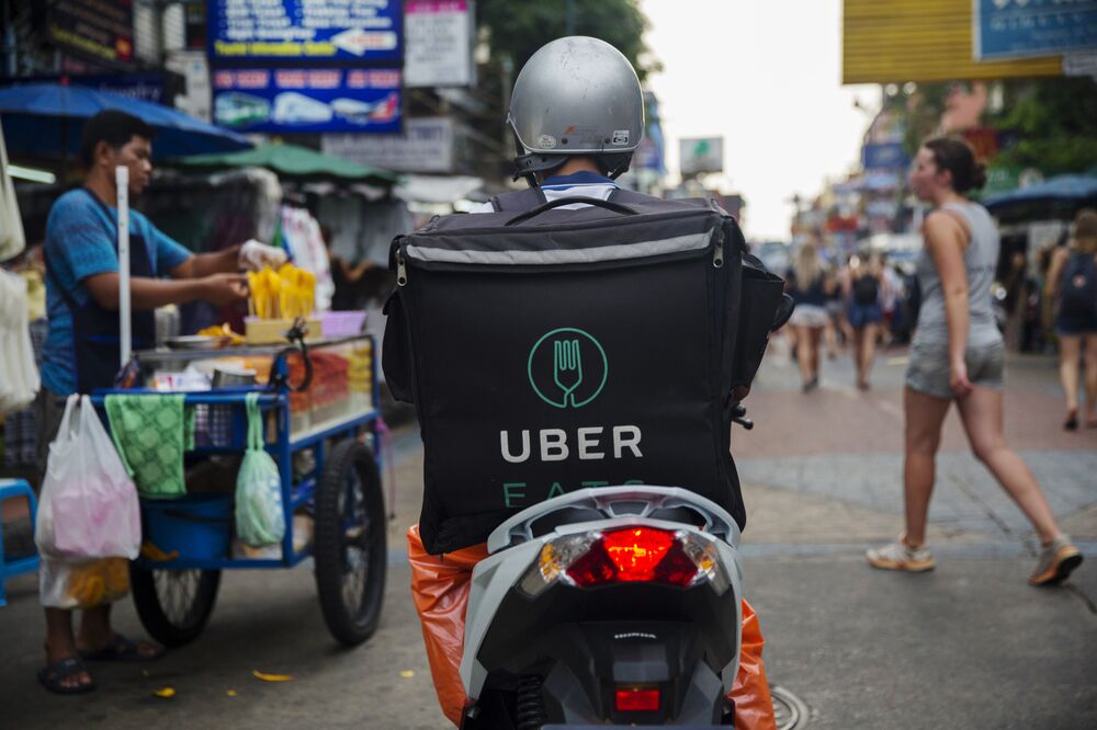 uber eats on motorcycle