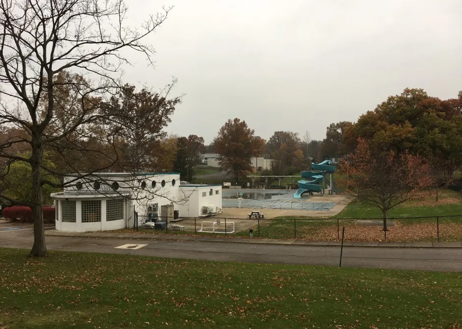 The Greenhills swimming pool. Such recreational facilities were rare in low-income communities in the 1930s.