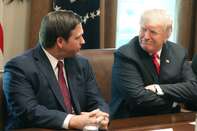 President Trump Meets With Governors-Elect In The Cabinet Room Of White House