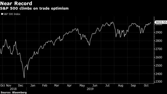 S&P 500 Closes Near Record on Trade Optimism: Markets Wrap