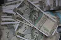 Indian Rupee Banknotes Around Town In Mumbai