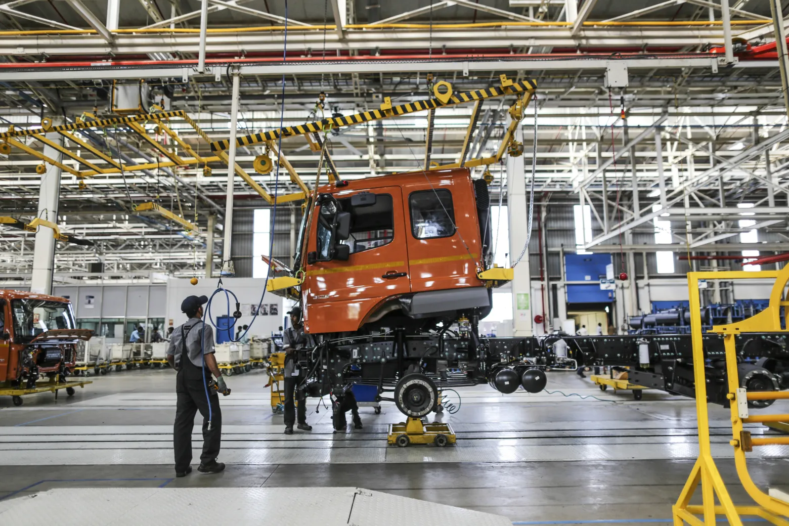 Truck And Bus Production At Daimler AG Plant As Automaker Inaugurates Bus Plant