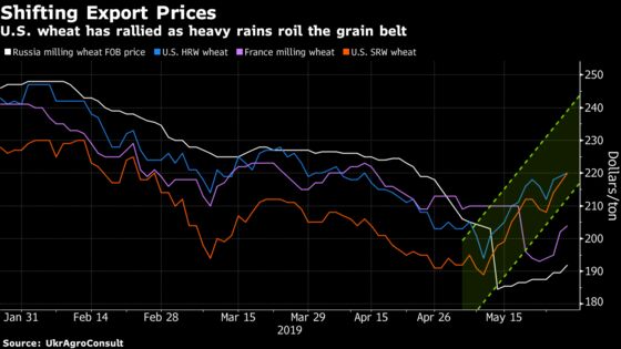 Rains Hammering U.S. Wheat Bode Well for Rival Grain Shippers