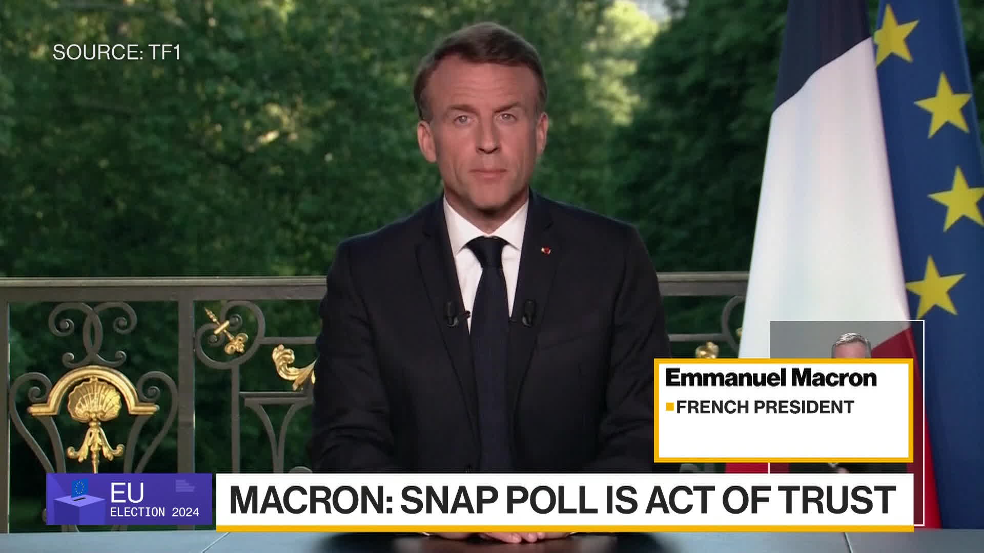 Watch France’s Macron Calls Snap Election - Bloomberg