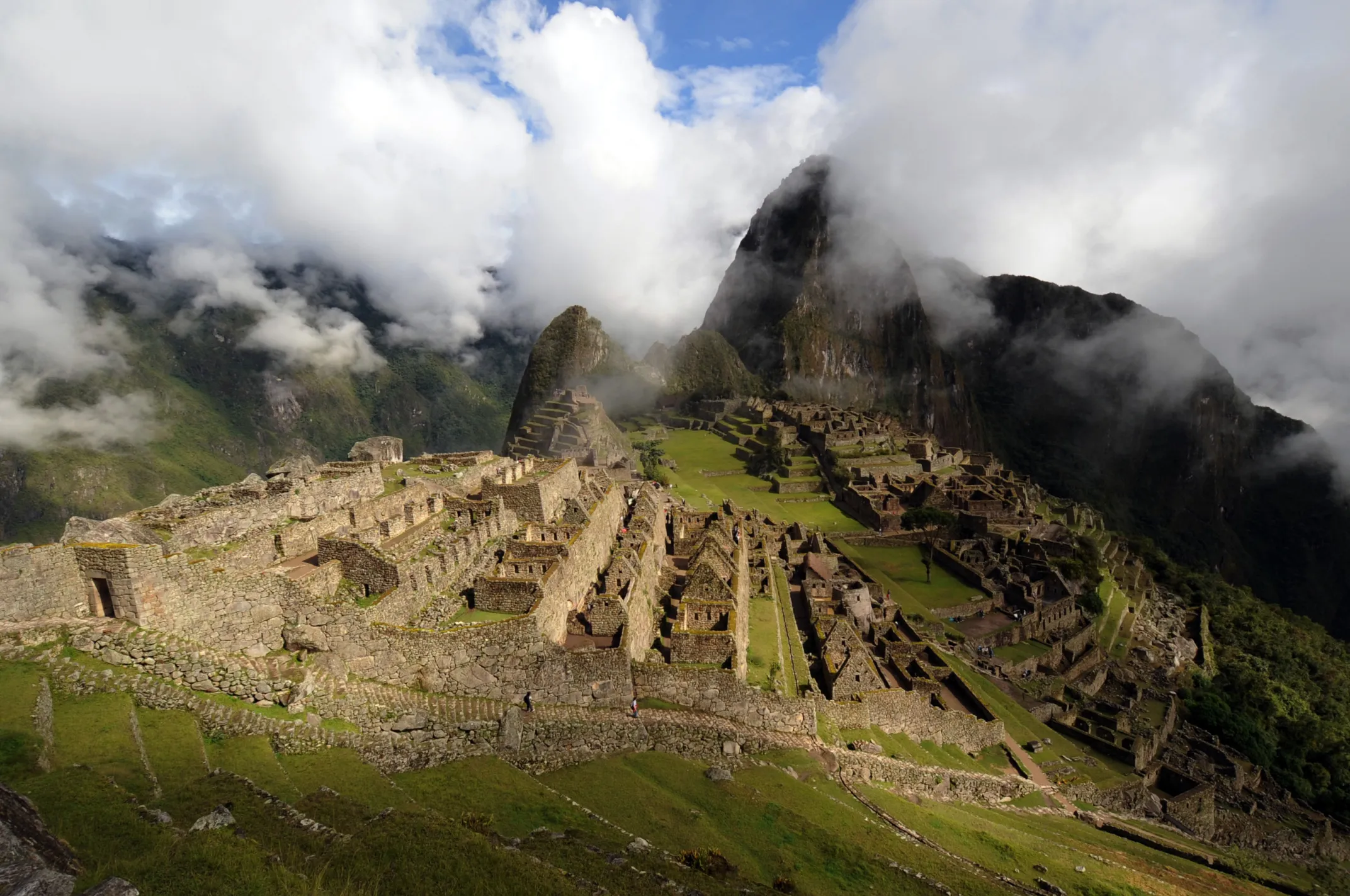 The Machu Picchu archaeological site in Peru.
