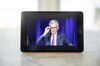 Jerome Powell, chairman of the U.S. Federal Reserve, speaks during a virtual news conference.