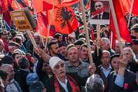 KOSOVO-POLITICS-PROTEST-ANNIVERSARY-SERBIA