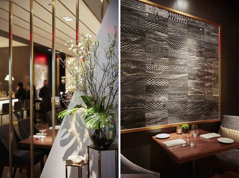 The restaurant, adjacent to Le Parker Meridien hotel, is sleek, understated, and very comfortable.