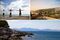 Clockwise from top left at Canyon Ranch in Turkey: a beach workout; a rendering of the new hotel; the beach at Kaplankaya.