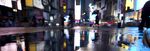 Times square in the rain.