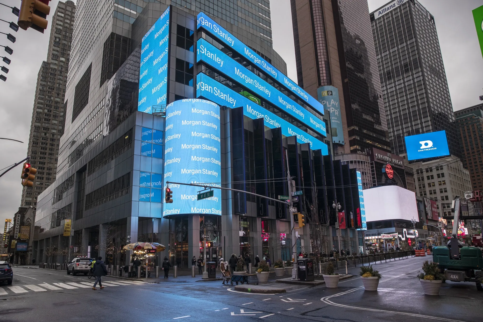 Morgan Stanley Headquarters Ahead Of Earnings Figures