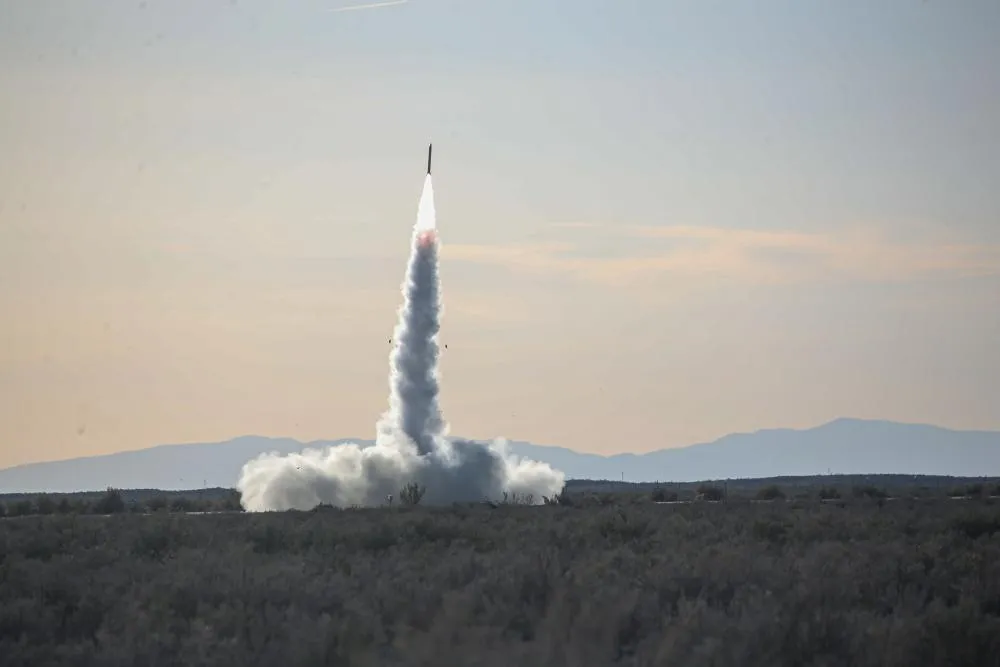 A HIMARS rocket launch.