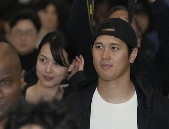relates to Baseball superstar Ohtani and his wife arrive in South Korea for Dodgers-Padres MLB opener