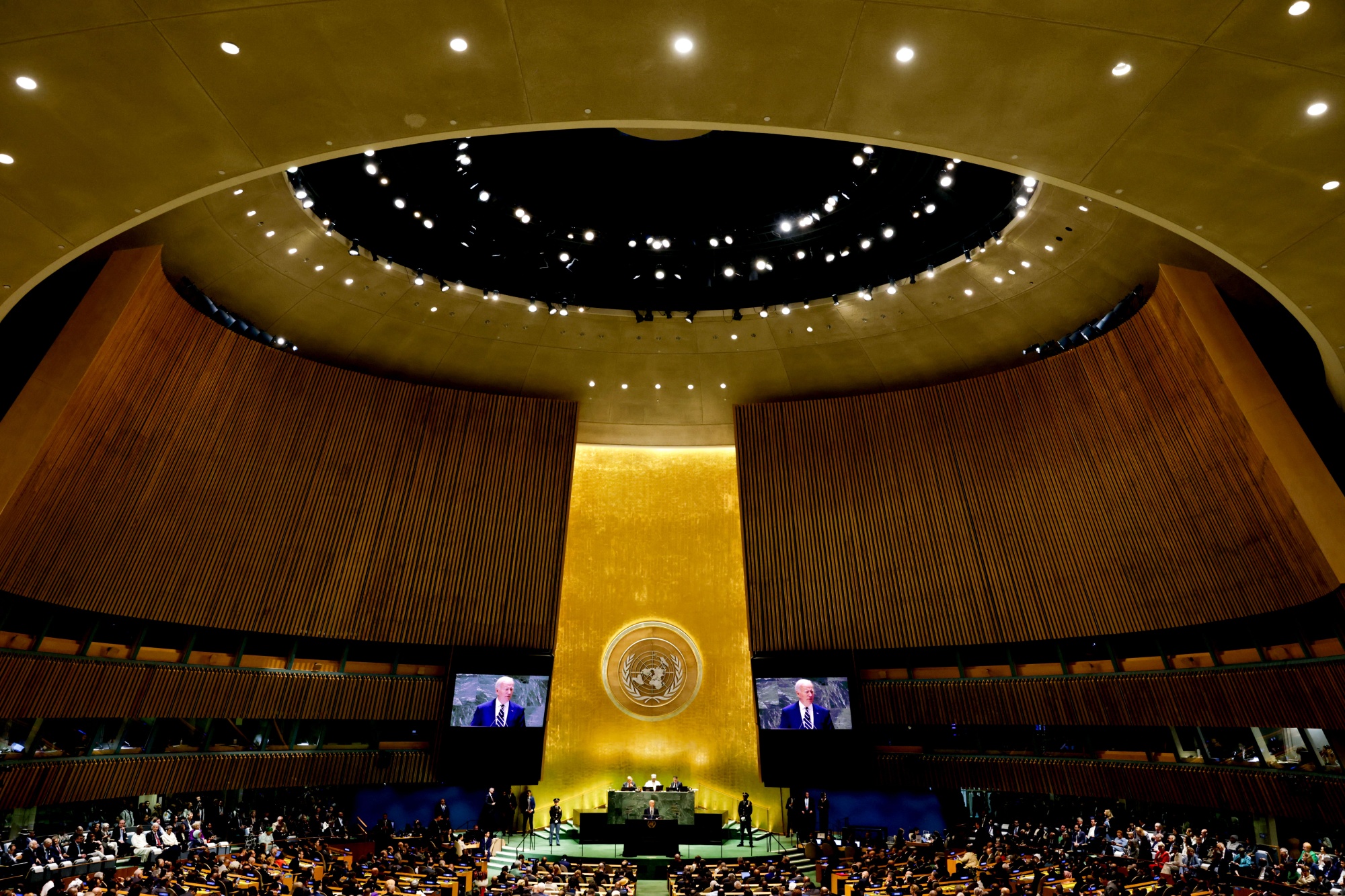 U.S. President Joe Biden addresses the UN General Assembly in New York, September 24.