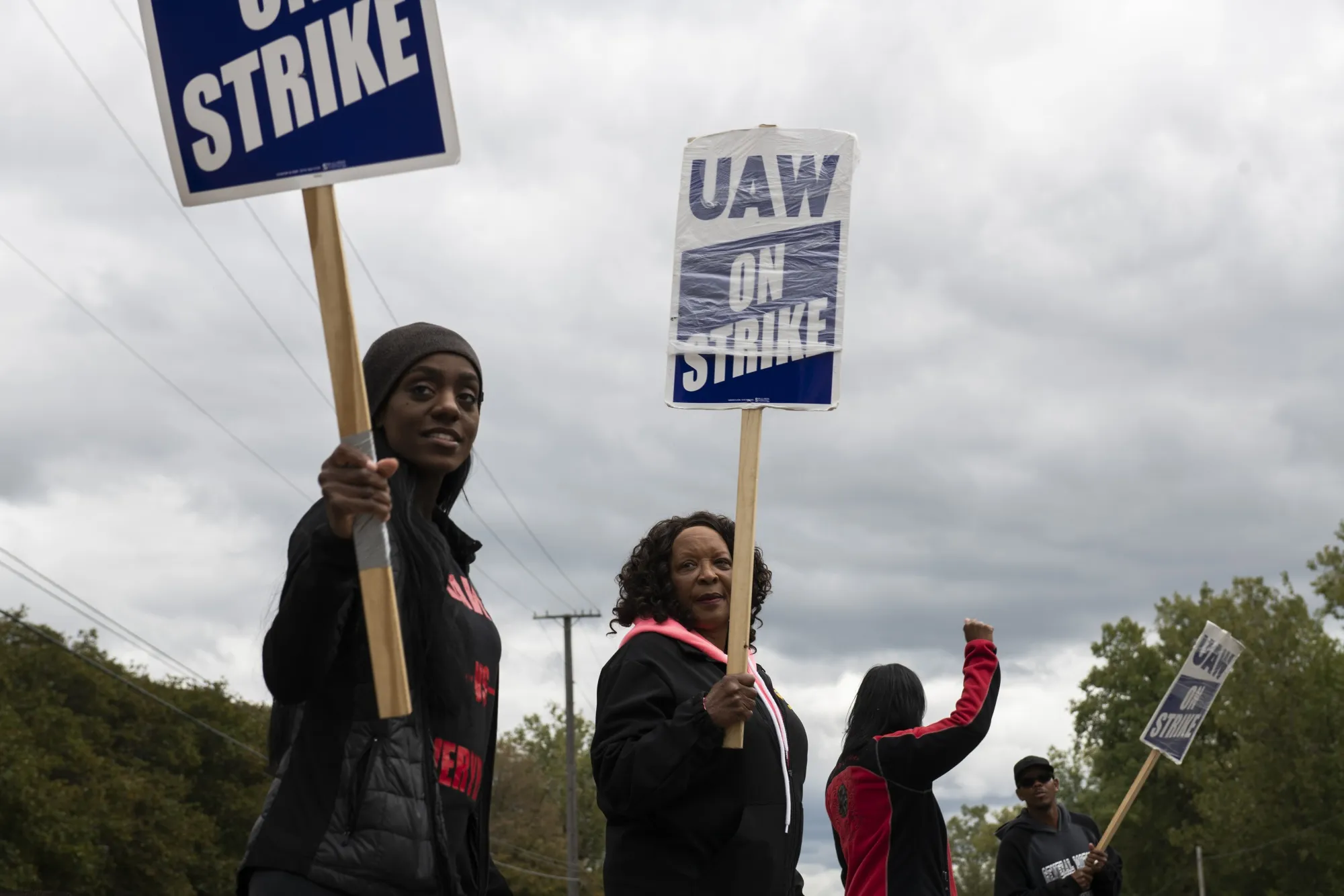A UAW&nbsp;strike outside the GM plant in Romulus, Michigan,&nbsp;on&nbsp;Oct. 4, 2019.