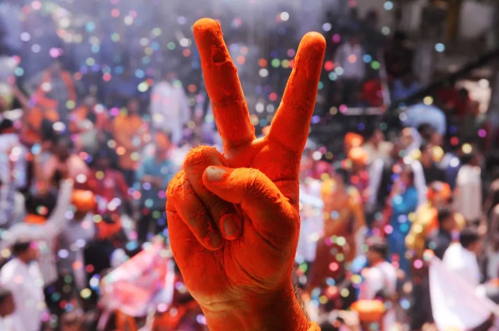 The BJP swept to victory in UP.
