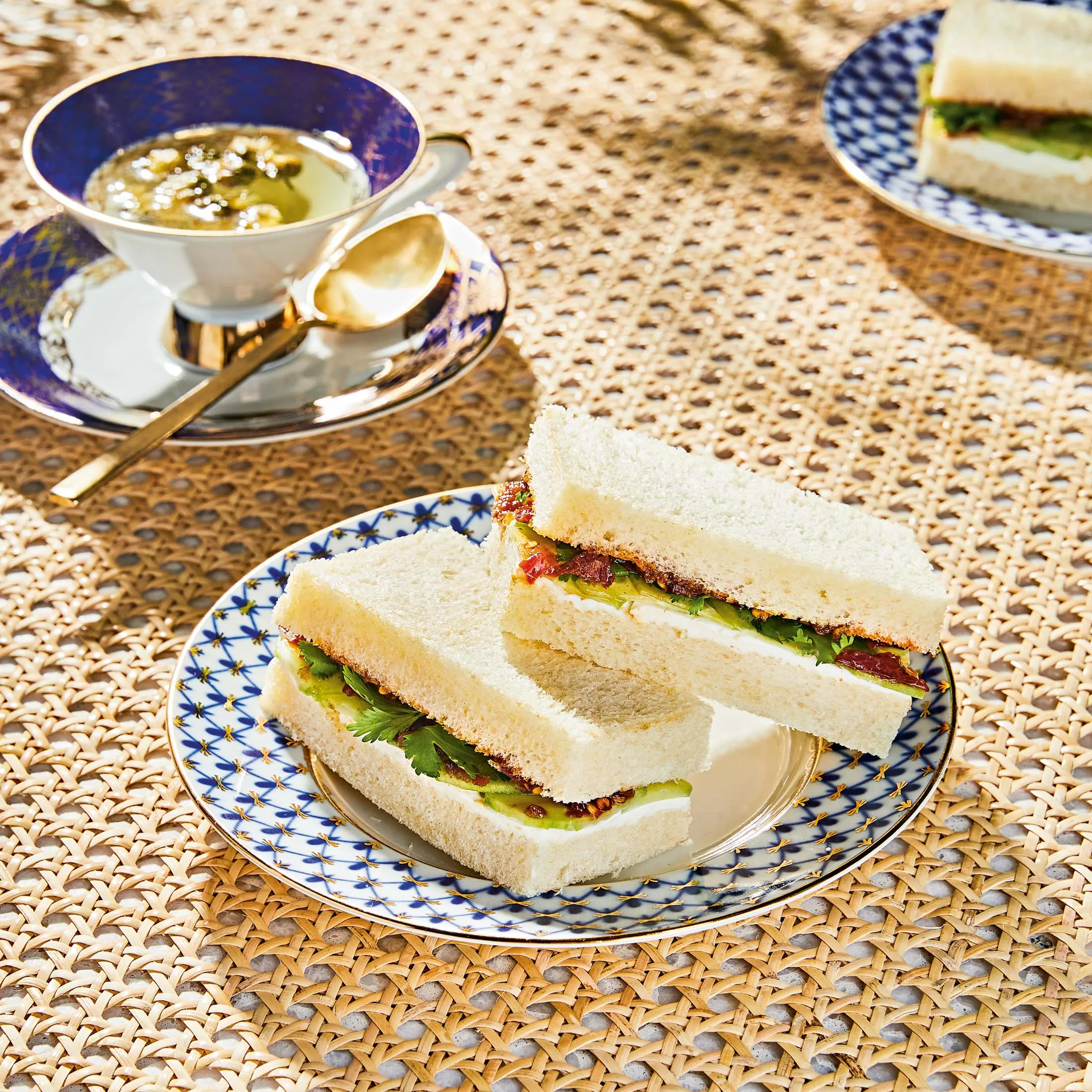 A tea sandwich&nbsp;amped up with Thai chili&nbsp;sauce, just in time for Mother’s Day.
