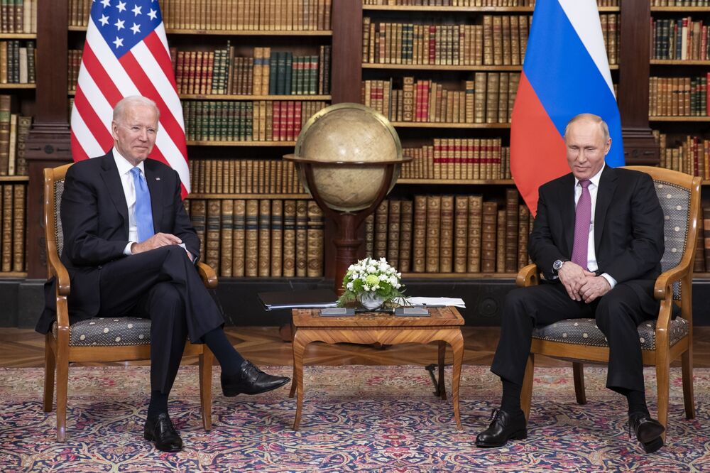 Joe Biden and Vladimir Putin on June 16, 2021.