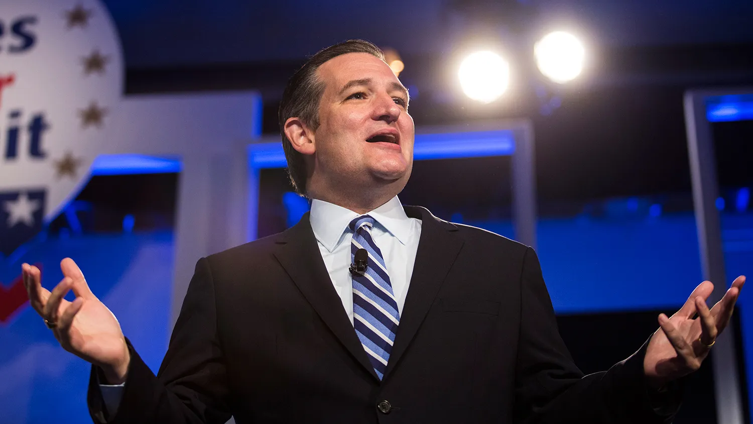 Senator Ted Cruz speaks during the Values Voter Summit in Washington on Sept. 25, 2015.
