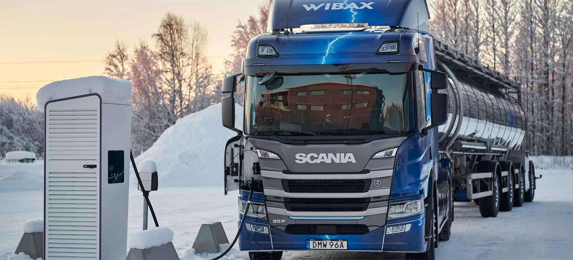 The Scania 64-tonne electric truck.