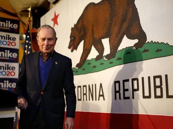 Bloomberg Stumps in California as Rivals Battle in Iowa Caucuses