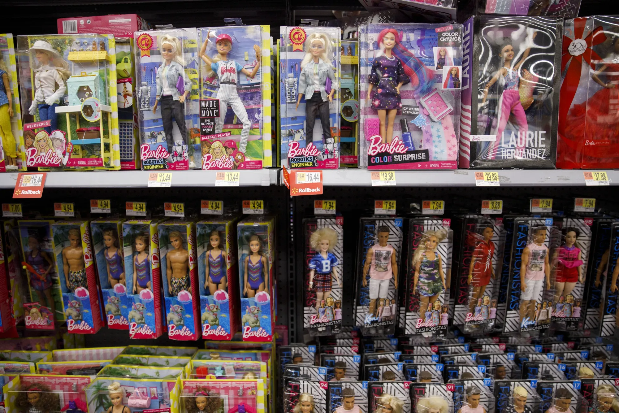 Mattel&nbsp;Barbie dolls.