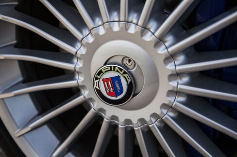 The B6 comes with custom 20-inch, 20-spoke rims.