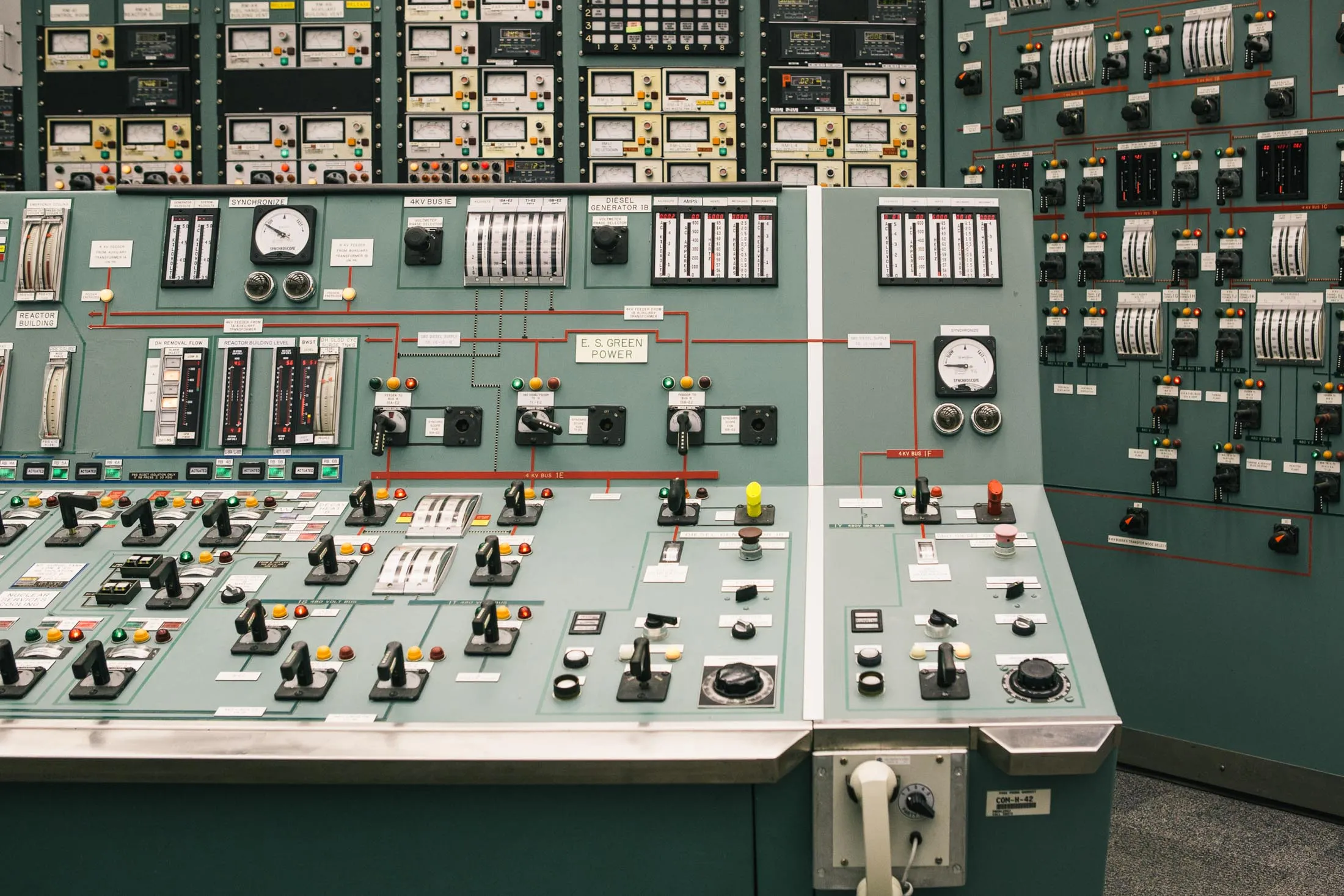 Control panels stand in a room at the Exelon Corp. Three Mile Island nuclear power plant in Middletown, Pennsylvania, U.S., on Wednesday, April 11, 2018. On Sept. 30, Exelon Corp. plans to take Three Mile Island offline because it is no longer profitable. Across the U.S., Nuclear plants are having trouble staying competitive in an era of cheap natural gas, a product of the shale boom.