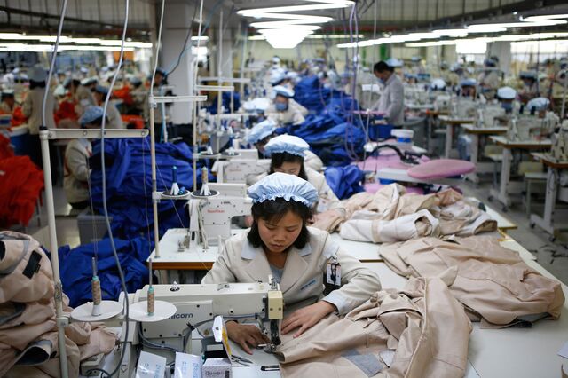 North Korean workers at the Kaesong Industrial Complex in 2013.