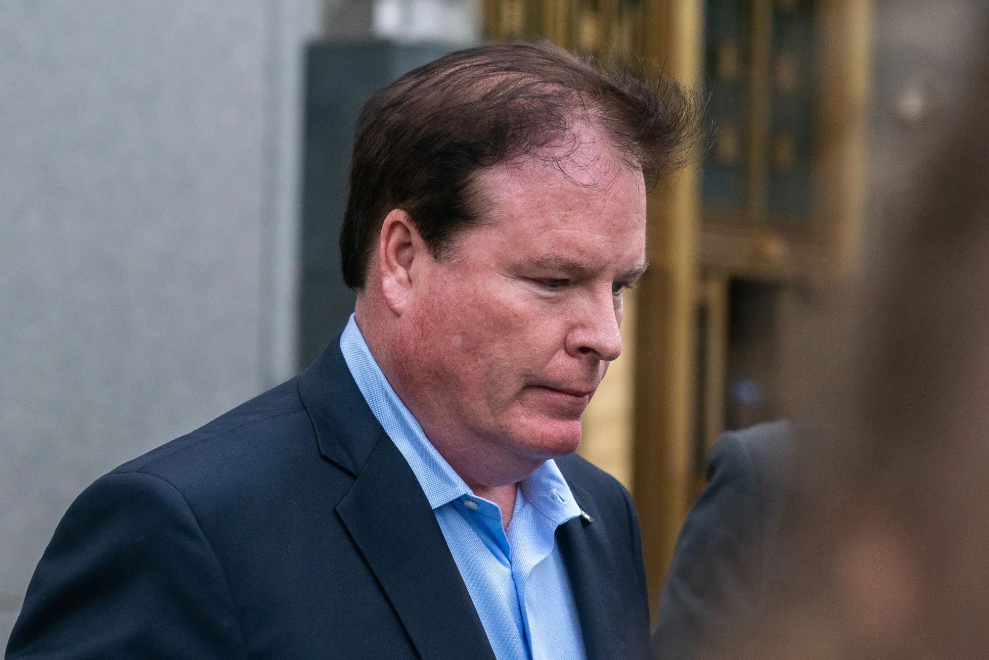 Stephen Calk exits federal court in New York in 2019.