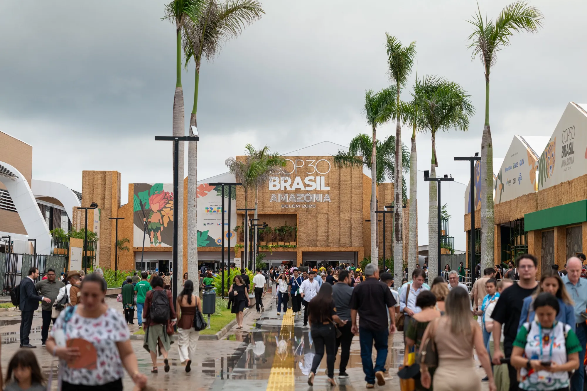 Attendees during the COP30 climate summit on Nov. 10, 2025. 
