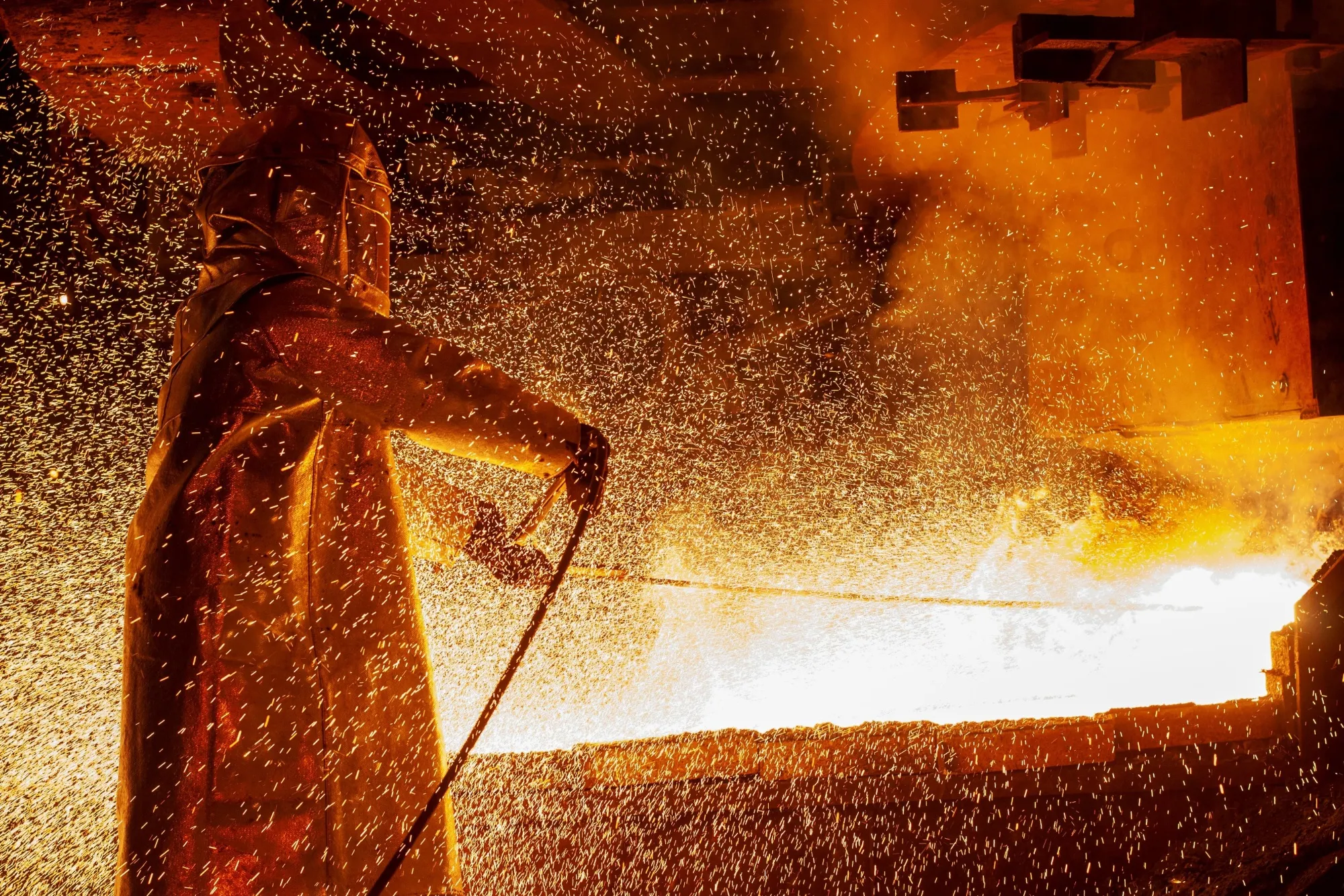 Nickel smelting in Indonesia.