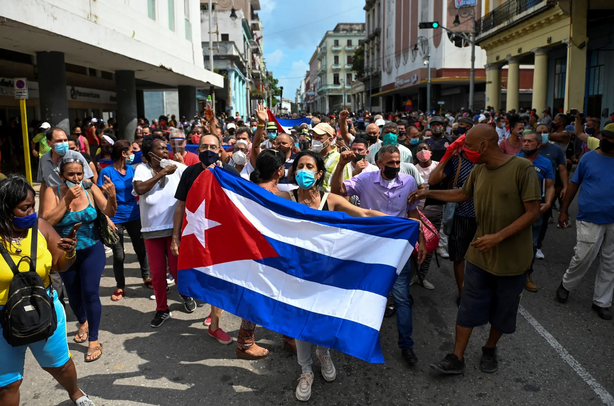 TOPSHOT-CUBA-POLITICS-DEMONSTRATION-DIAZ-CANEL