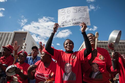 A demonstration against Mugabe on July 16.