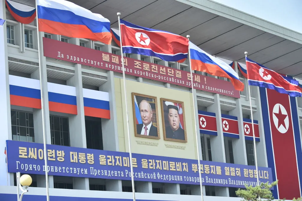 Pyongyang decrorated for Vladimir Putin’s visit in June 2024.