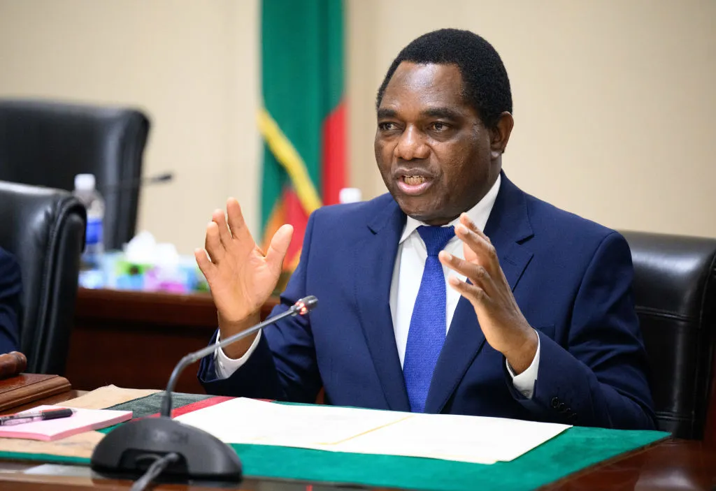 Zambian President Hakainde Hichilema.
