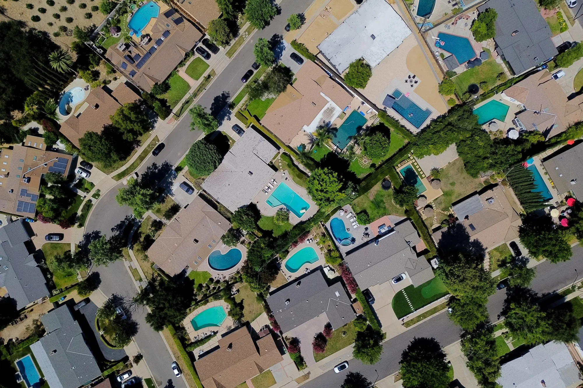 Homes in Los Angeles, California.