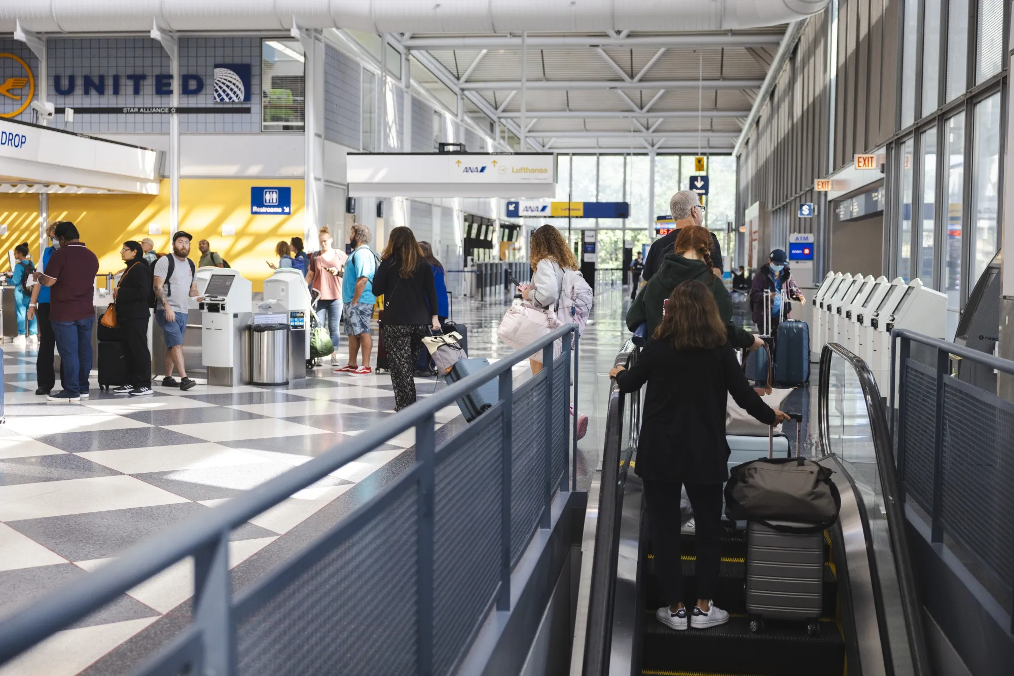 Travelers at Terminal 1 at O’Hare International Airport in Chicago.