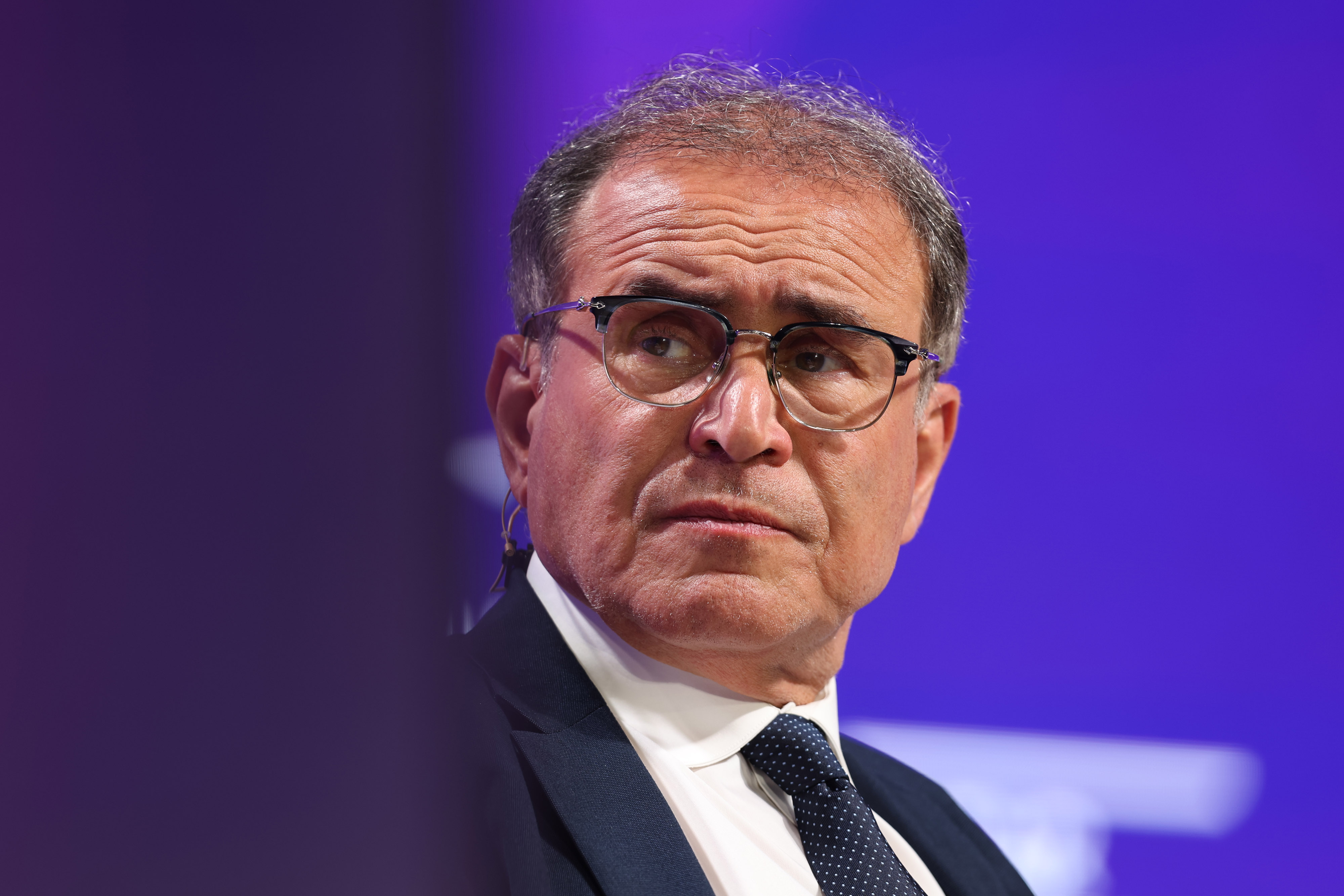 Nouriel Roubini, chief executive officer of Roubini Macro Associates Inc., during a panel session at the Qatar Economic Forum (QEF) in Doha, Qatar, on Tuesday, June 21, 2022. The second annual Qatar Economic Forum convenes global business leaders and heads of state to tackle some of the world's most pressing challenges, through the lens of the Middle East.