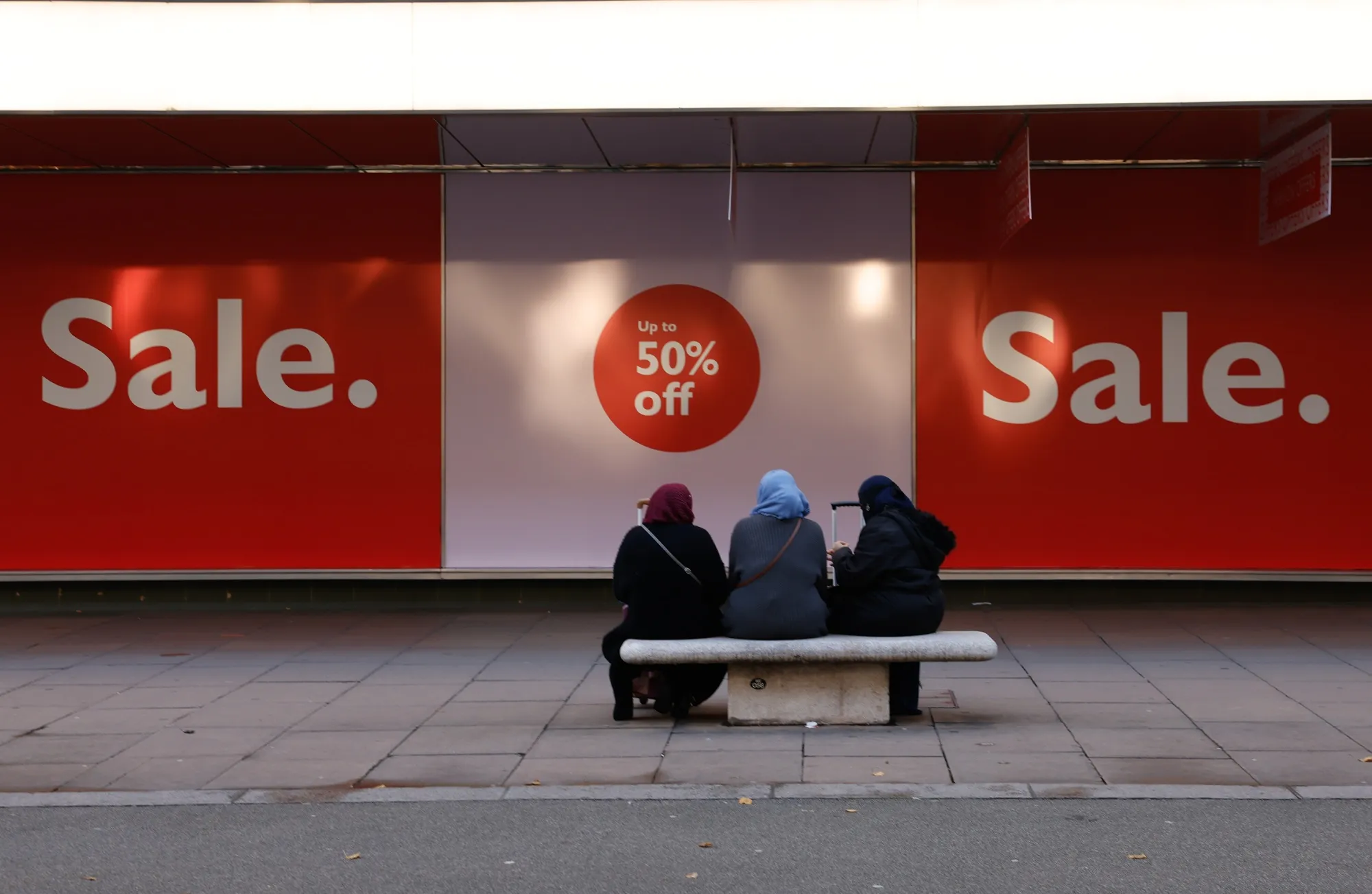 High street sales promotions in London, on Dec. 26.