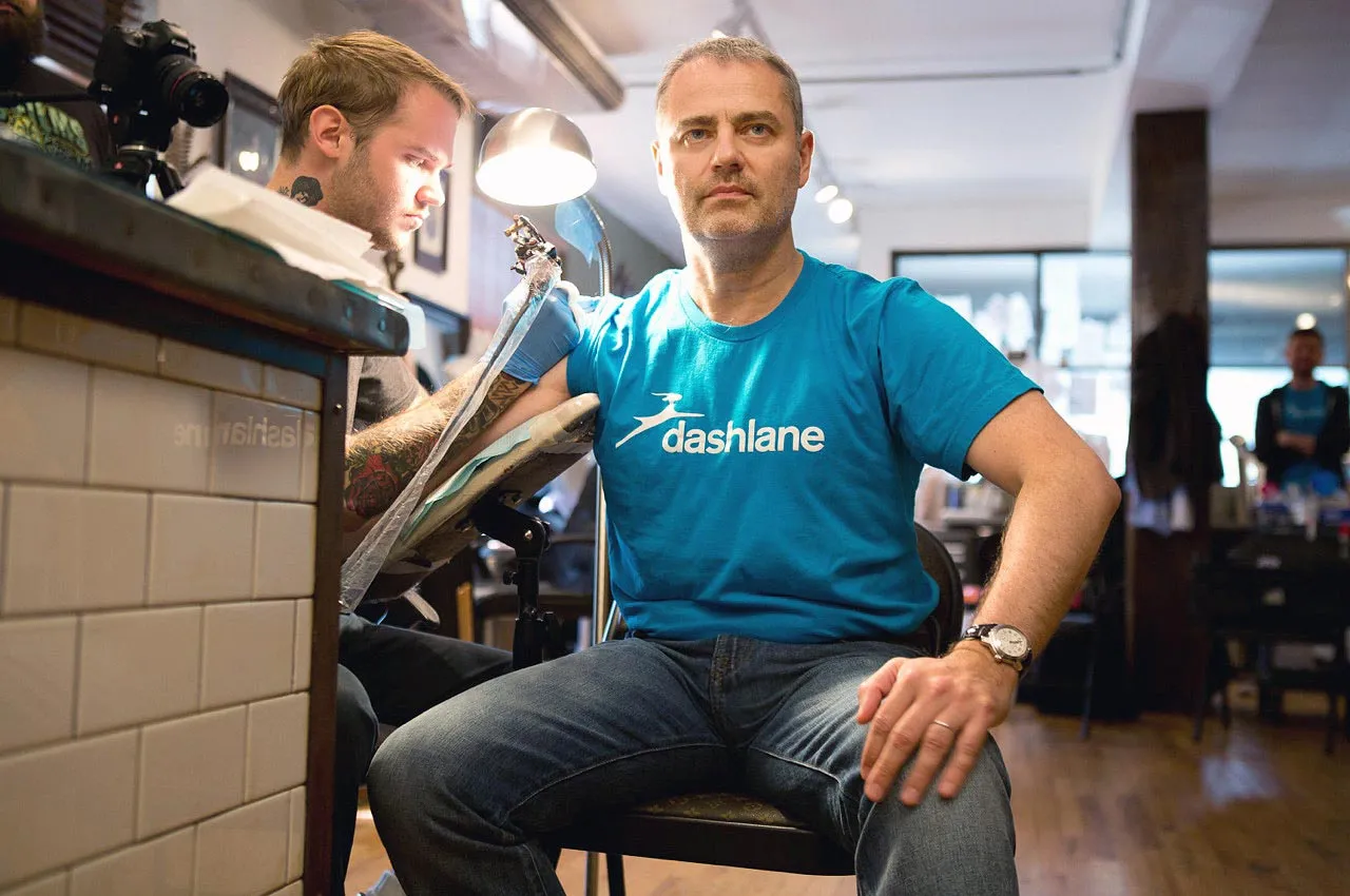 Dashlane CEO Emmanuel Schalit gets his first tattoo, to commemorate one million Dashlane users, at Saved Tattoo in Brooklyn on Oct 8, 2013. Photographer: Erin Patrice O'Brien for Bloomberg.com