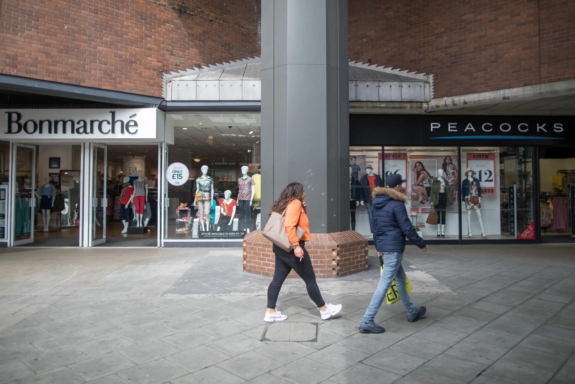 Shoppers in Basildon, U.K.